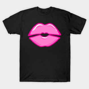 Full lips girlie lips kissing mouth red mouth lip T-Shirt